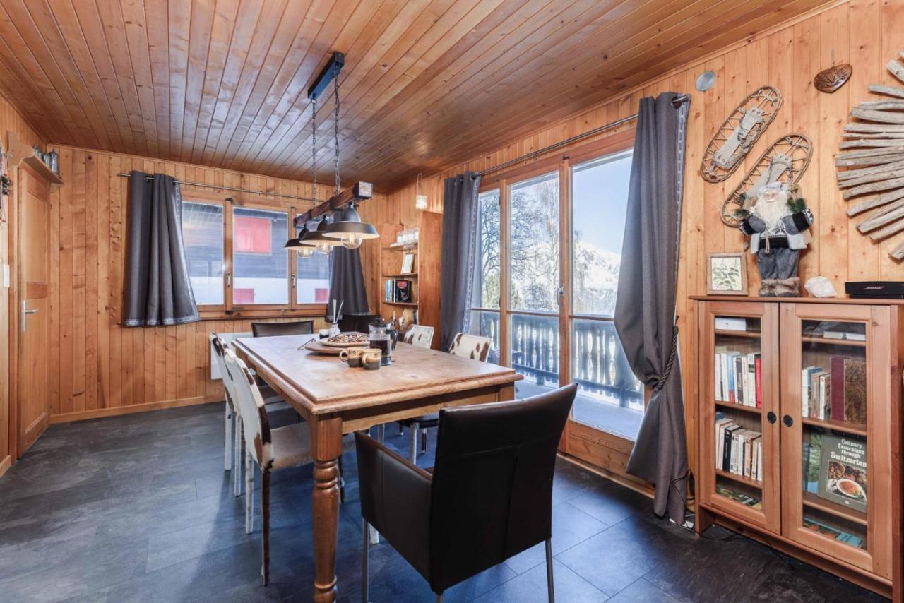 Chalet Noisette Authentic Swiss Chalet Perfect For Families La Tzoumaz Exteriér fotografie